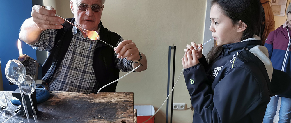 Glasblasen im Museum Goethehaus Stützerbach © Ilmenau kreativ erleben